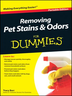 cover image of Removing Pet Stains and Odors For Dummies